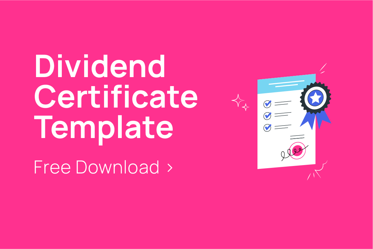 free dividend certificate template